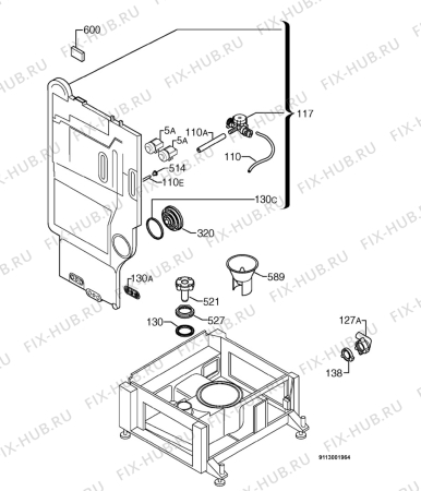 Взрыв-схема посудомоечной машины Zanussi ZT695 - Схема узла Water softener 066